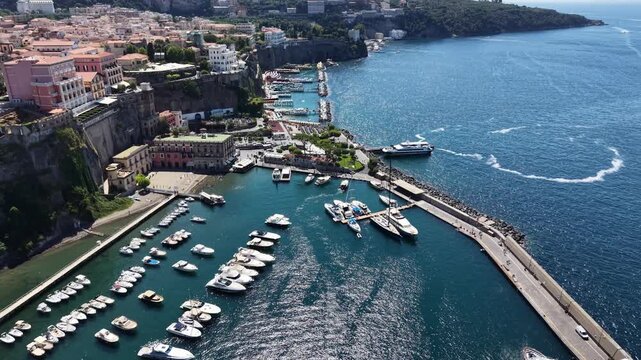 Sorrento coastline, gulf of Naples. Italy