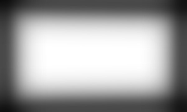 Soft shadow rectangle frame isolated on transparent background with realistic blurred edges. Minimal vignette border creates smooth depth and focus. Modern vector overlay for mockups, presentations 