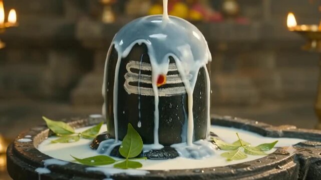 Shiv Shankar Bholenath Shivling Water Drop Darshan for Mahashivratri, Sawan, Navratri &ndash; Divine Blessings of Lord Shiva