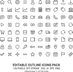 Fototapeta premium Collection of business and communication icons. Modern outline icons set. Professional digital symbols.