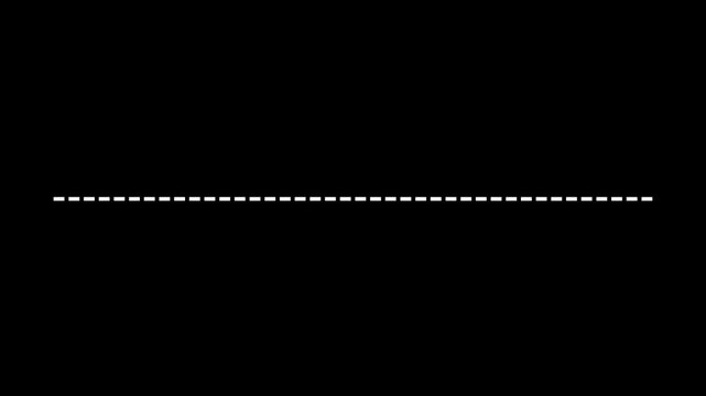 dotted line animation. white arrow on transparent background. 4k motion graphics video animation.