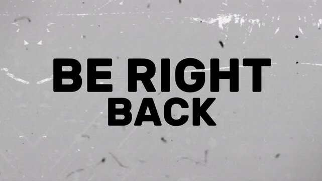 Grunge horror Be Right Back Animated Screen Overlay for Live Streaming, Gaming, and Video Production Intermission.