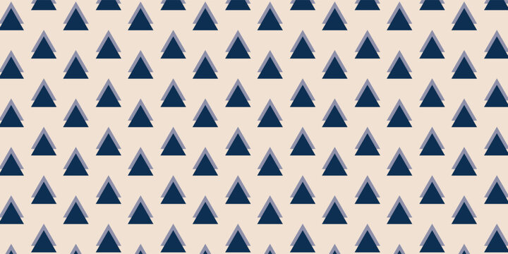 Wallpaper pola geometris minimal krem dan biru. Latar belakang pola sederhana segitiga biru geometris, wallpaper krem. Pola geometris minimal, segitiga biru minimal pada wallpaper latar belakang krem