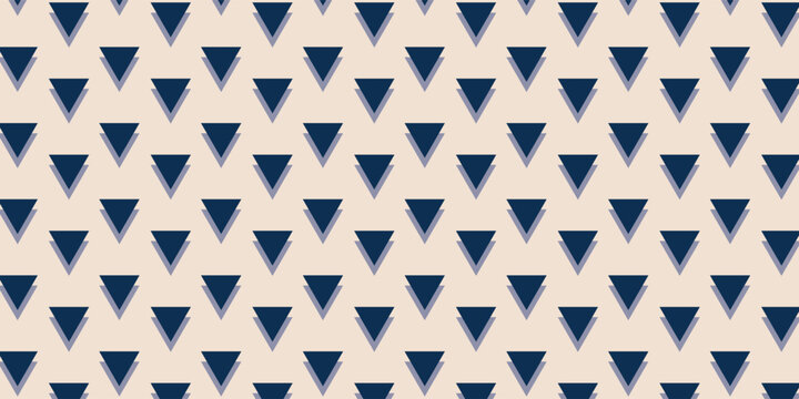 Wallpaper pola geometris minimal krem dan biru. Latar belakang pola sederhana segitiga biru geometris, wallpaper krem. Pola geometris minimal, segitiga biru minimal pada wallpaper latar belakang krem