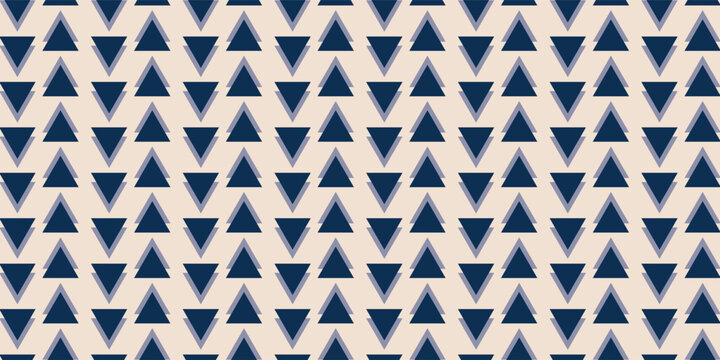 Wallpaper pola geometris minimal krem dan biru. Latar belakang pola sederhana segitiga biru geometris, wallpaper krem. Pola geometris minimal, segitiga biru minimal pada wallpaper latar belakang krem