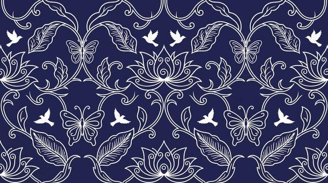 seamless pattern with floral elements
