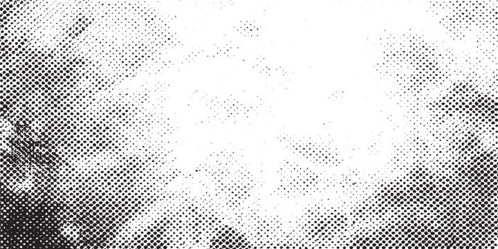 Animated White Halftone Dot Grunge Texture Background Overlay Loop.Vintage paper style motion graphic with dotwork gradient pattern background