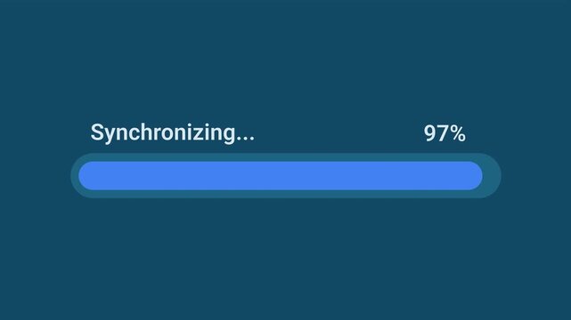 Animated motion graphics showing a green progress bar optimizing fully loaded over a transparent alpha channel background. Represents a complete system optimization, performance tuning