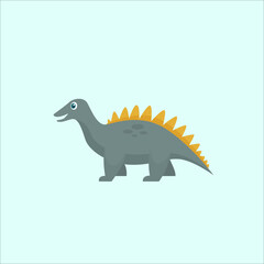 Grey Stegosaurus Dinosaur Character © ibrahim