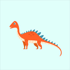 Orange Brontosaurus Dinosaur Character © ibrahim