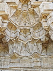Intricate marble muqarnas detail in Selimiye Mosque, Edirne, Turkey © PhotoNikArt