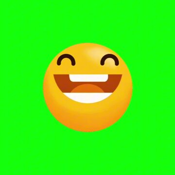 A vibrant, cheerful yellow emoji with a wide, open-mouthed smile, vividly expressing pure happiness and joy, ideal for conveying positive emotions in digital communication and online messaging