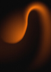 Abstract glowing orange light wave form with soft blurred gradient and dark atmospheric texture