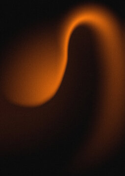 Abstract glowing orange light wave form with soft blurred gradient and dark atmospheric texture