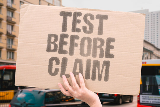 "Test Before Claim" Verify assertions with empirical checks. TEST. BEFORE. CLAIM. VERIFY. EMPIRICAL.