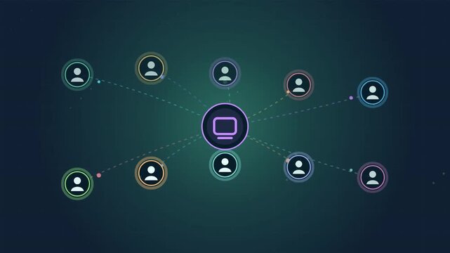 Global digital network connecting users to a central server hub