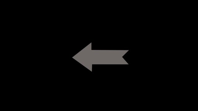 Animated arrow graphic on black background an graphic displayed against a solid for clear visibility direction pointer design motion navigation direction pointer design motion navigation