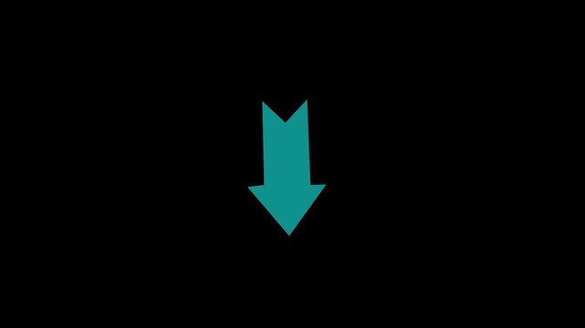 Animated arrow graphic on black background an graphic displayed against a solid for clear visibility direction pointer design motion navigation direction pointer design motion navigation