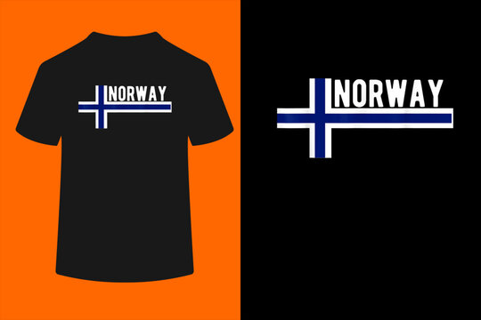 Norway with Norwegian Flag Colors. Men, Women and Kids funny Viking Cat and Doge and raccoon Norway Norwegian