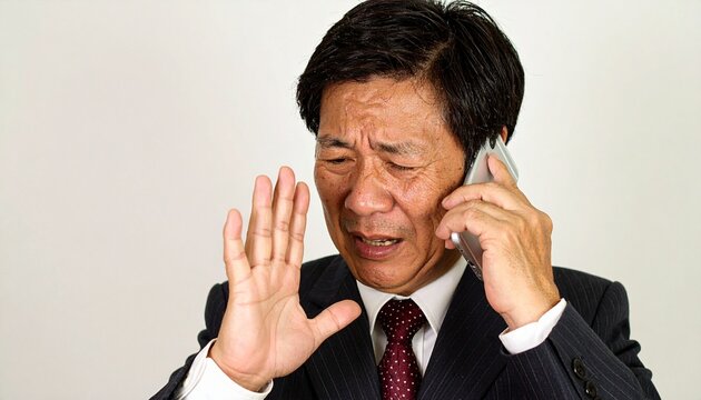 謝罪している様子