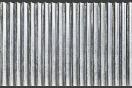 Seamless corrugated metal sheet texture background