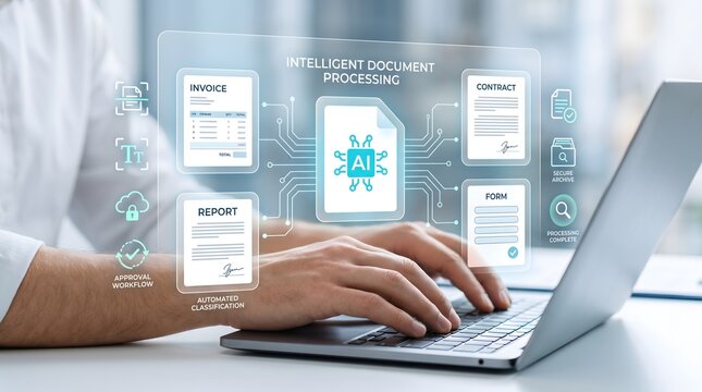 Intelligent document processing with AI technology and automated workflow