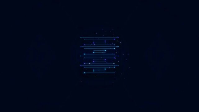 Glowing DNA Helix in Futuristic Medical Biotechnology Animation