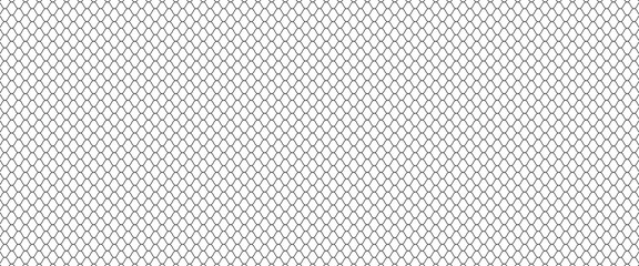 Fishing net seamless pattern. Mosquito protection flying insect plastic net. Football gates mesh texture. Basketball hoop pattern. Chain link fence. Vector illustration on white background. © Nur