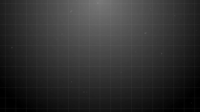 Dark grey background with subtle grid pattern and faint scattered light specks.
