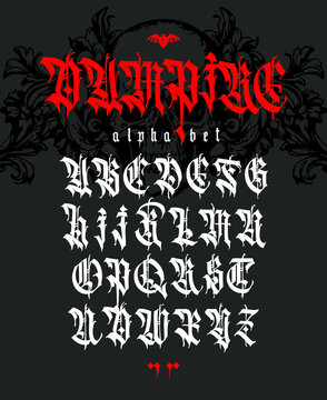 Aggressive gothic blackletter font. Sharp, wildstyle-inspired strokes make it ideal for tattoo branding, heavy metal logos, streetwear designs, and edgy posters. Full vector alphabet.