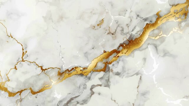 Luxury White Marble Background with Elegant Golden Veins