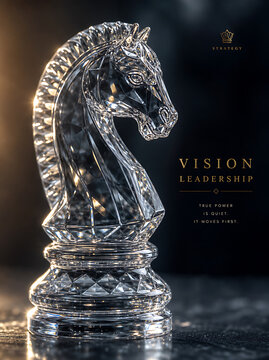 Celebrating World Chess Day with a strategy concept on a chess knight sculpture