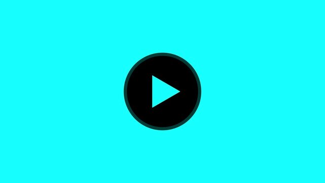 Simple black play button icon on a clean green background.