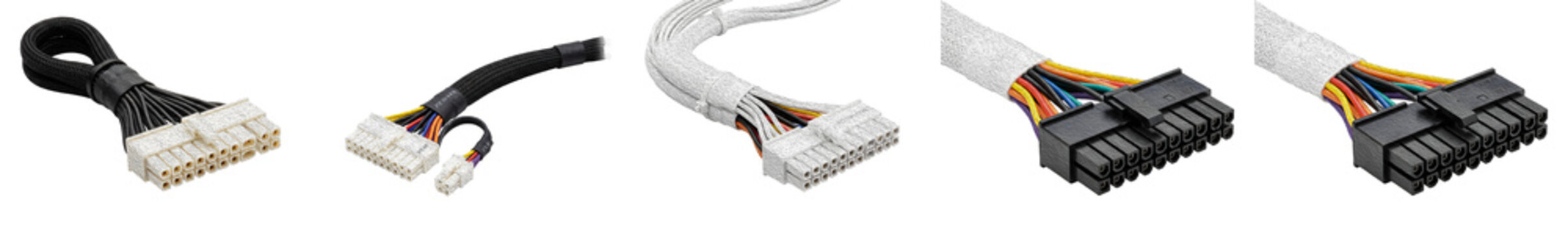 set of Molex adapters/ Molex Extension Cable isolated on withe backgroound PNG photo 
