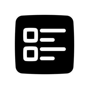 Empty Checkbox Form Minimalist Flat Design Vector Illustration