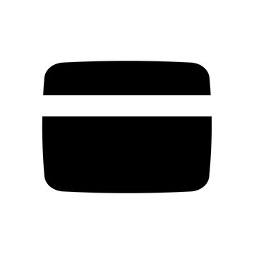 Minimal credit card  icon glyph style
