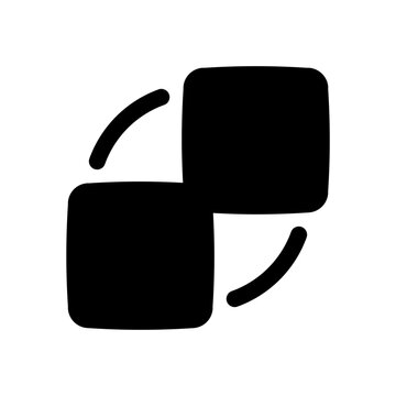 Minimalist abstract geometric frame shapes in black and white flat design illustration