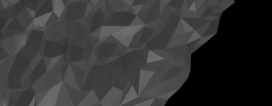 Monochromatic abstract geometric mountain landscape texture with deep shadows