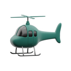 Helicopter 3d illustration © Pentol