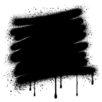graffiti spray banners. spray paint shapes with Lines and Droplets Black ink splashes.