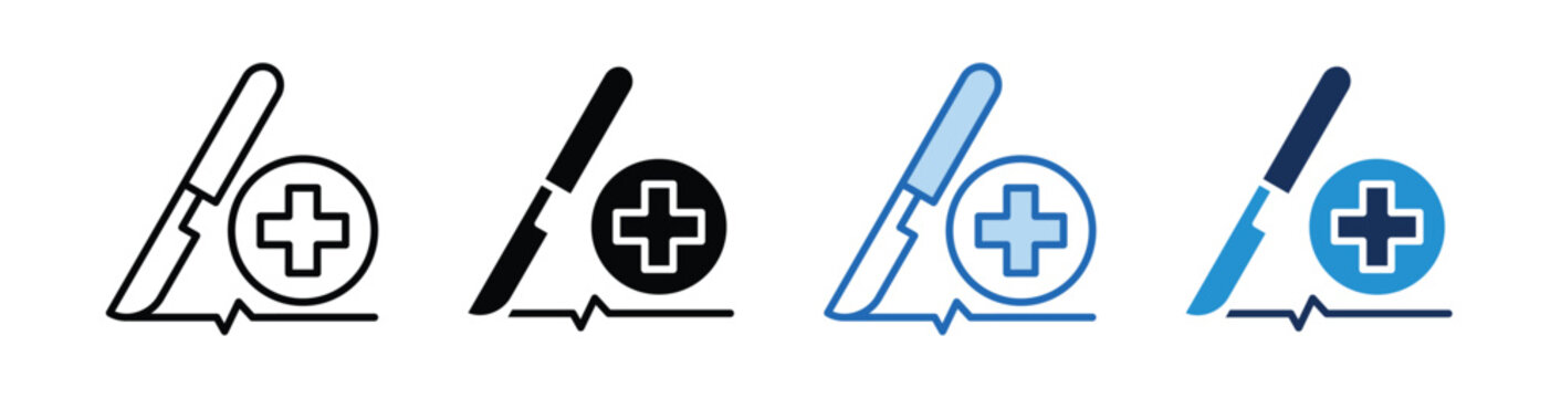 Surgery Icon Collection With Multiple Styles