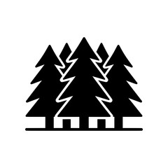 Obraz premium Masterpiece Forest icon featuring a professionally balanced woodland scene with multiple tree layers. Ideal for environmental organizations, national parks, outdoor brands, camping products, sustainab