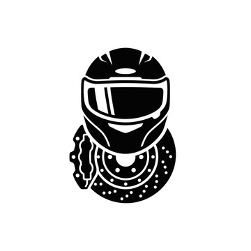Racing Helmet with Visor.