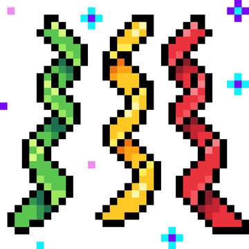 Pixel Art Party Streamer Icon