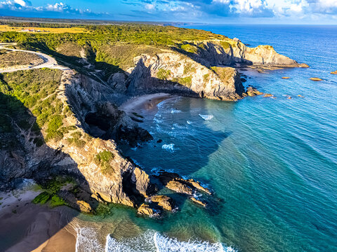 Beach near Odeceixe village in Aljezur, Algarve, Portugal