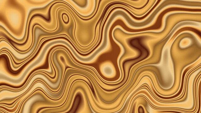 Caramel And Cream Swirl Liquid Gold Pattern For Premium Abstract Motion Background