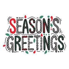 Season's greetings holiday card design © Lovely