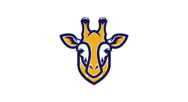 Stylized animal head logo featuring a giraffe with bold lines and contrasting colors