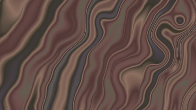Complex Earthy Bronze And Violet Fluid Marble Swirl Background For Motion Loop Effect