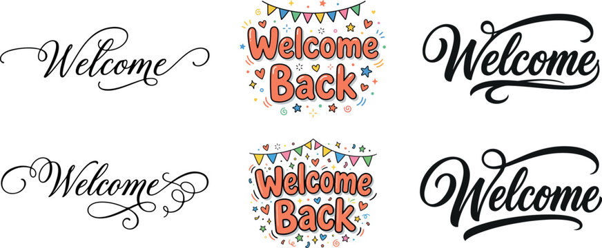 Welcome Fun Lettering